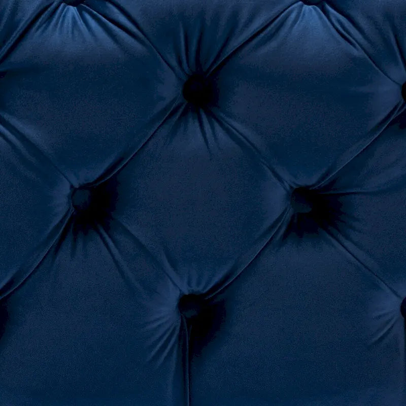 Pouf Glam Velours avec Pieds Dorés