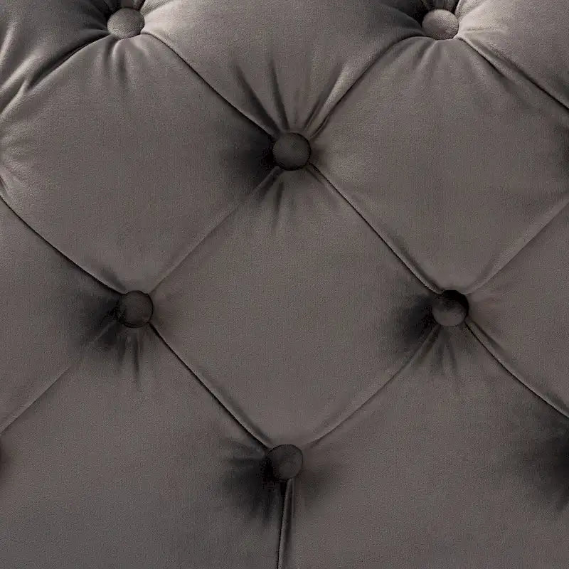 Pouf Glam Velours avec Pieds Dorés