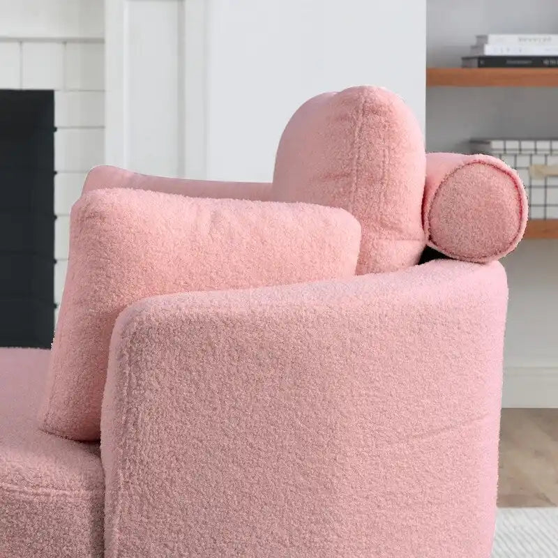 Fauteuil pivotant Circle avec pouf de rangement Moon et 4 coussins