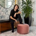 Pouf d'intérieur velouté Belgique par Gouchee Home