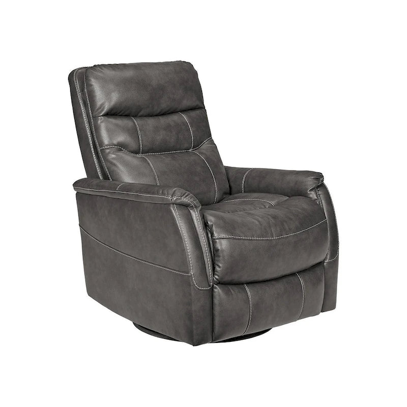 Fauteuil inclinable contemporain pivotant et coulissant Riptyme, coloris Quarry