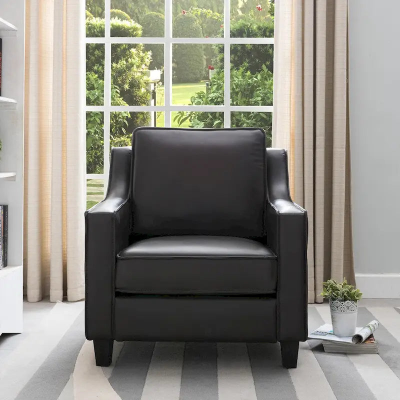 Fauteuil club contemporain rembourré en vinyle Kayn de Furniture of America