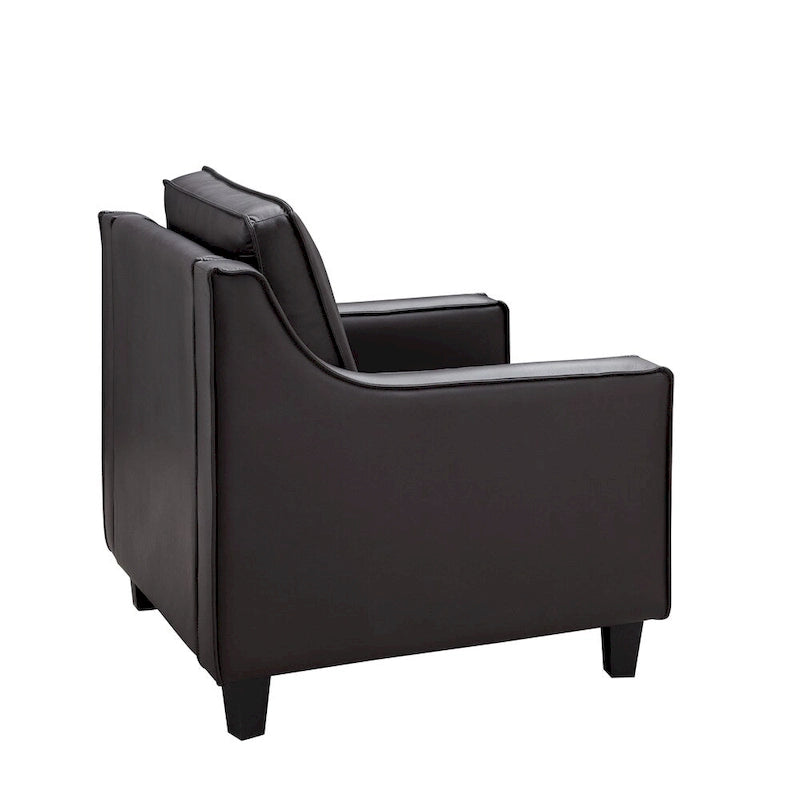 Fauteuil club contemporain rembourré en vinyle Kayn de Furniture of America