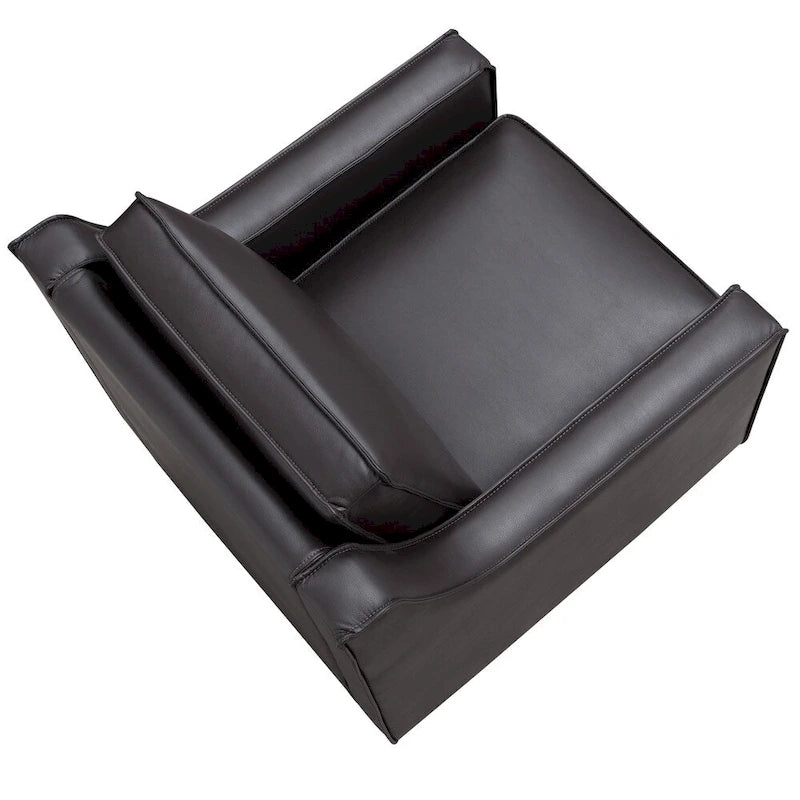 Fauteuil club contemporain rembourré en vinyle Kayn de Furniture of America