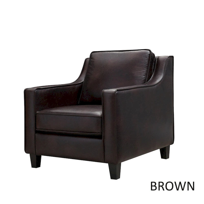 Fauteuil club contemporain rembourré en vinyle Kayn de Furniture of America