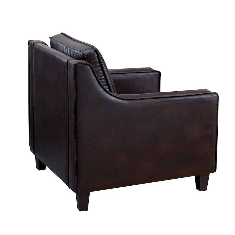 Fauteuil club contemporain rembourré en vinyle Kayn de Furniture of America