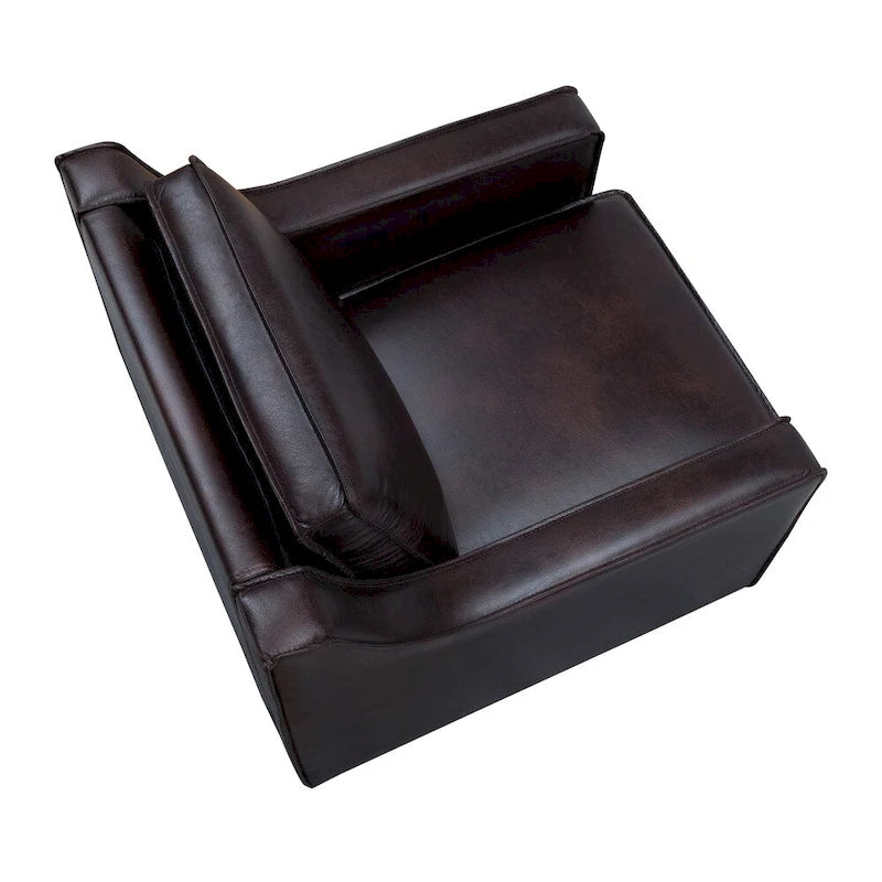 Fauteuil club contemporain rembourré en vinyle Kayn de Furniture of America