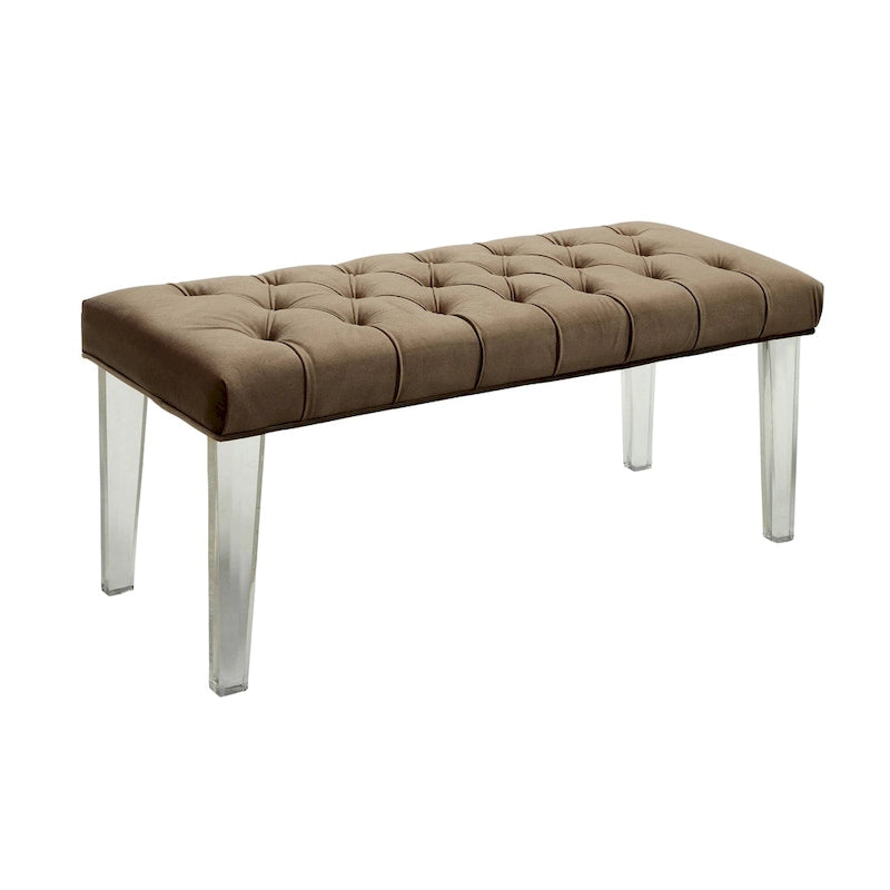 Banc d'appoint capitonné en tissu contemporain Bral par Furniture of America