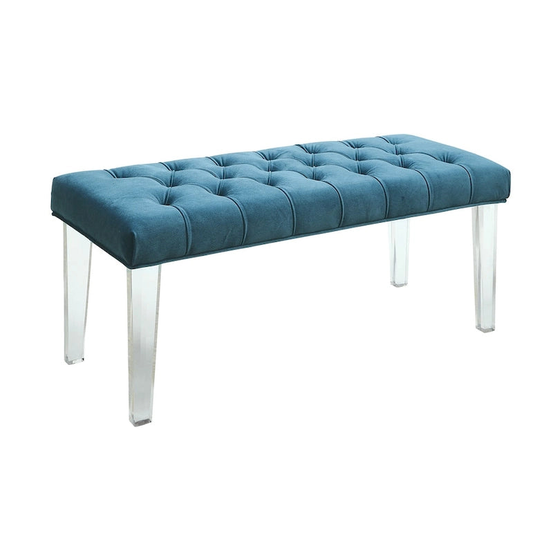 Banc d'appoint capitonné en tissu contemporain Bral par Furniture of America