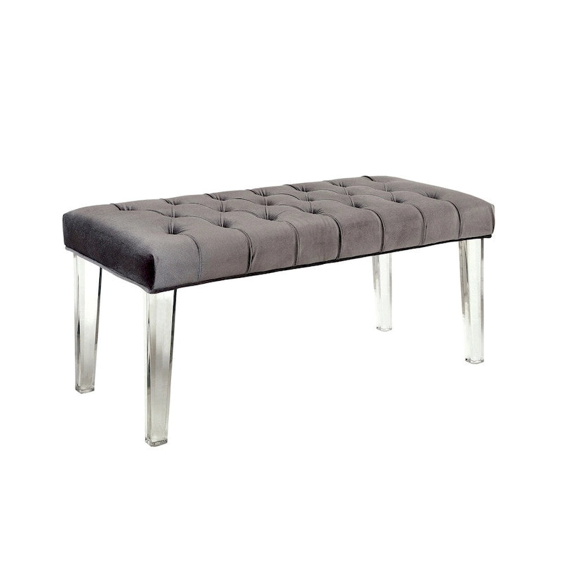 Banc d'appoint capitonné en tissu contemporain Bral par Furniture of America