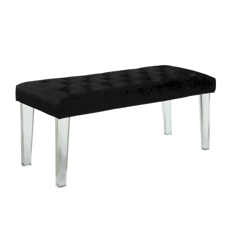 Banc d'appoint capitonné en tissu contemporain Bral par Furniture of America