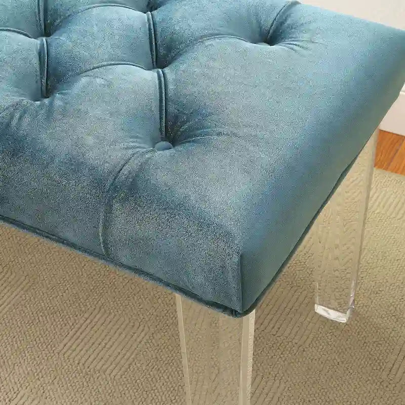Banc d'appoint capitonné en tissu contemporain Bral par Furniture of America