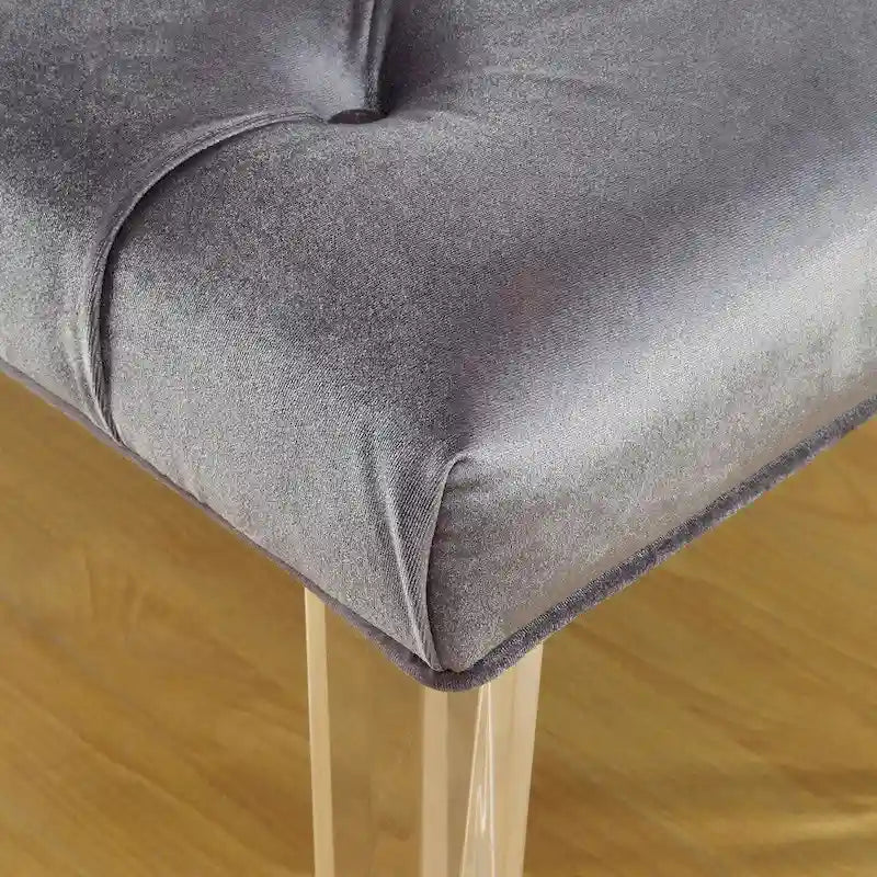 Banc d'appoint capitonné en tissu contemporain Bral par Furniture of America
