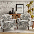 Fauteuil de salon Giampiero avec garniture cloutée (lot de 2) par HULALA HOME