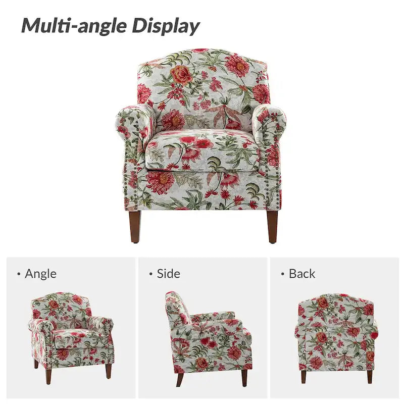 Fauteuil de salon Giampiero avec garniture cloutée (lot de 2) par HULALA HOME