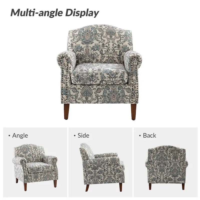 Fauteuil de salon Giampiero avec garniture cloutée (lot de 2) par HULALA HOME