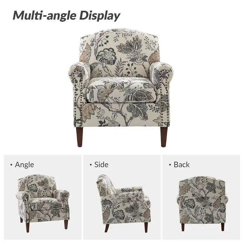 Fauteuil de salon Giampiero avec garniture cloutée (lot de 2) par HULALA HOME