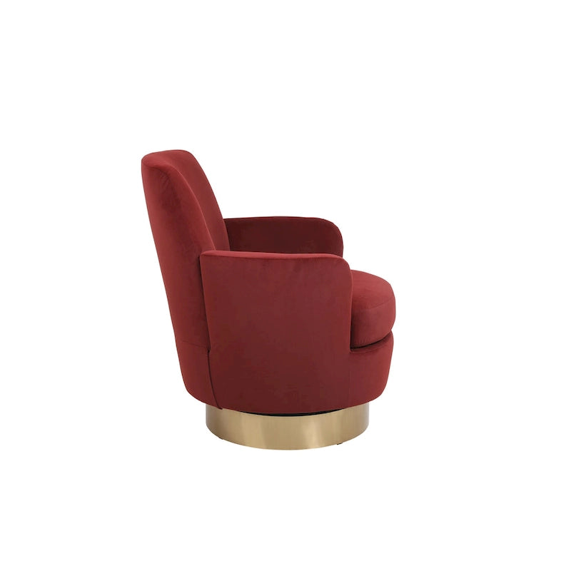 Fauteuil pivotant en velours doux - 28.3 x 29.3 x 32.7