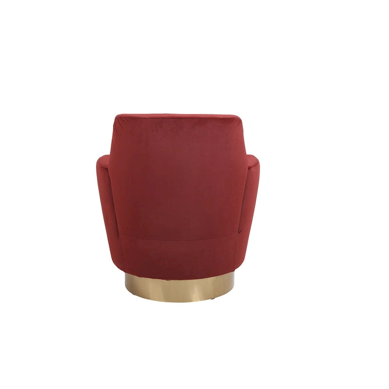 Fauteuil pivotant en velours doux - 28.3 x 29.3 x 32.7