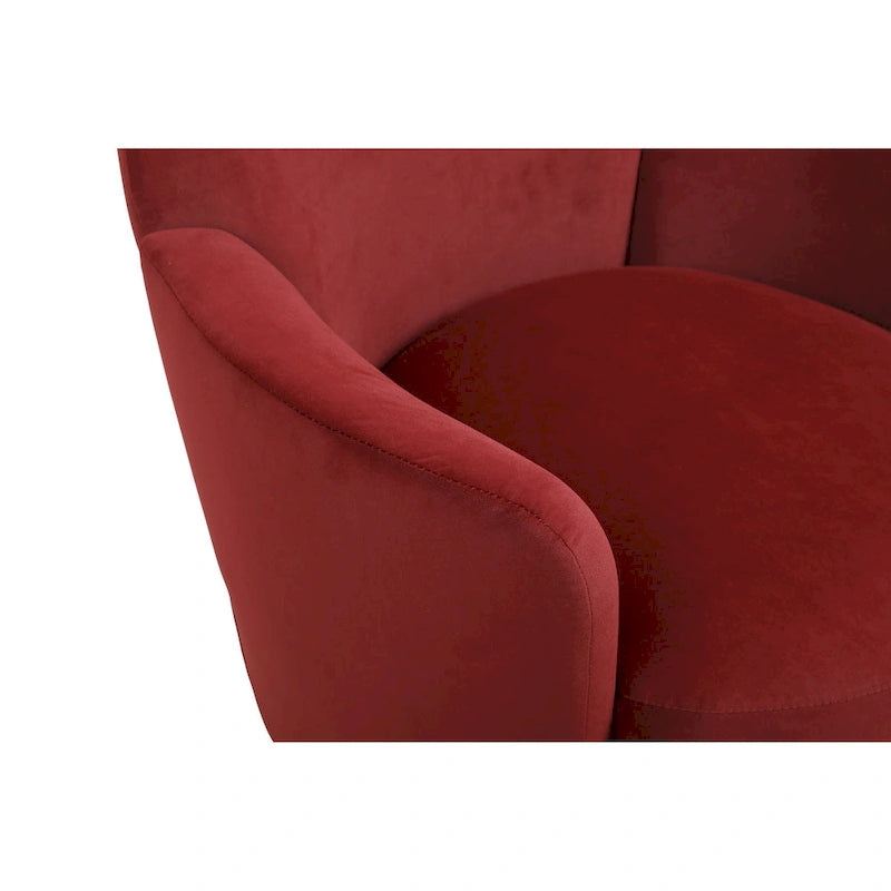 Fauteuil pivotant en velours doux - 28.3 x 29.3 x 32.7