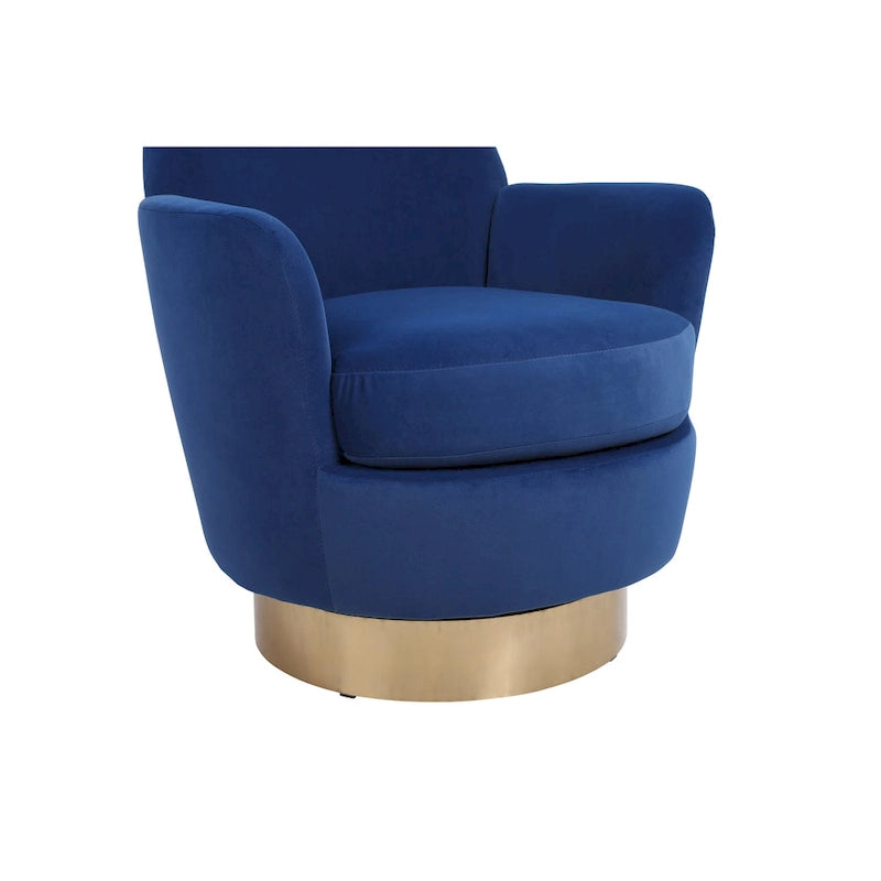 Fauteuil pivotant en velours doux - 28.3 x 29.3 x 32.7