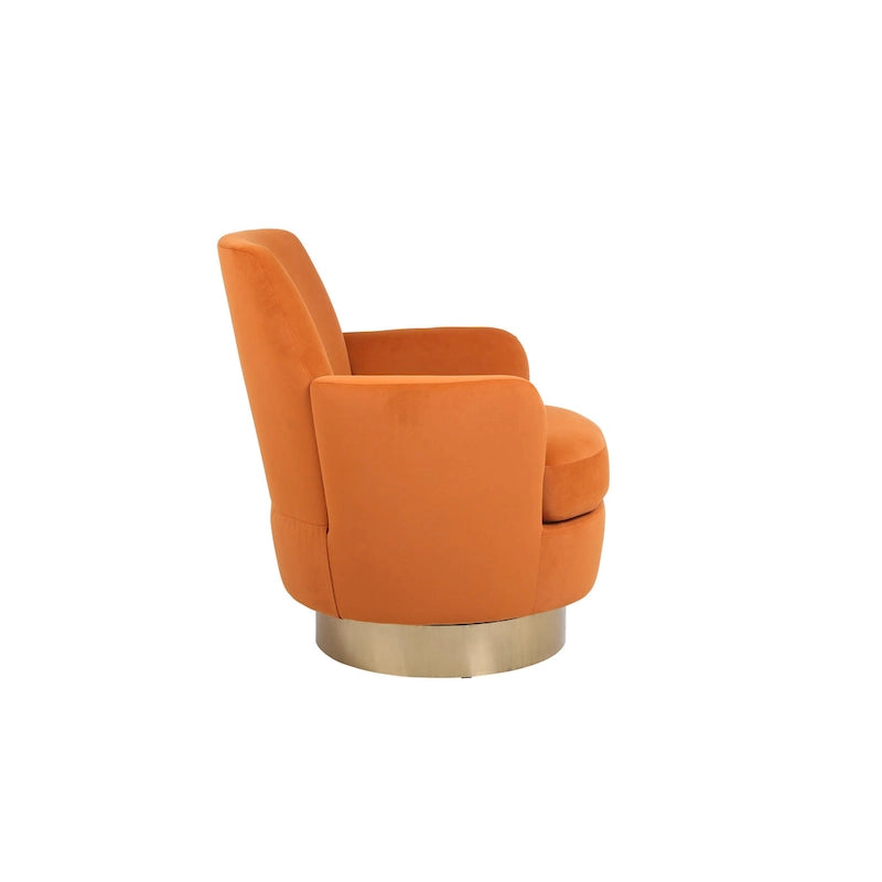 Fauteuil pivotant en velours doux - 28.3 x 29.3 x 32.7