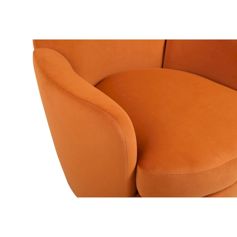 Fauteuil pivotant en velours doux - 28.3 x 29.3 x 32.7