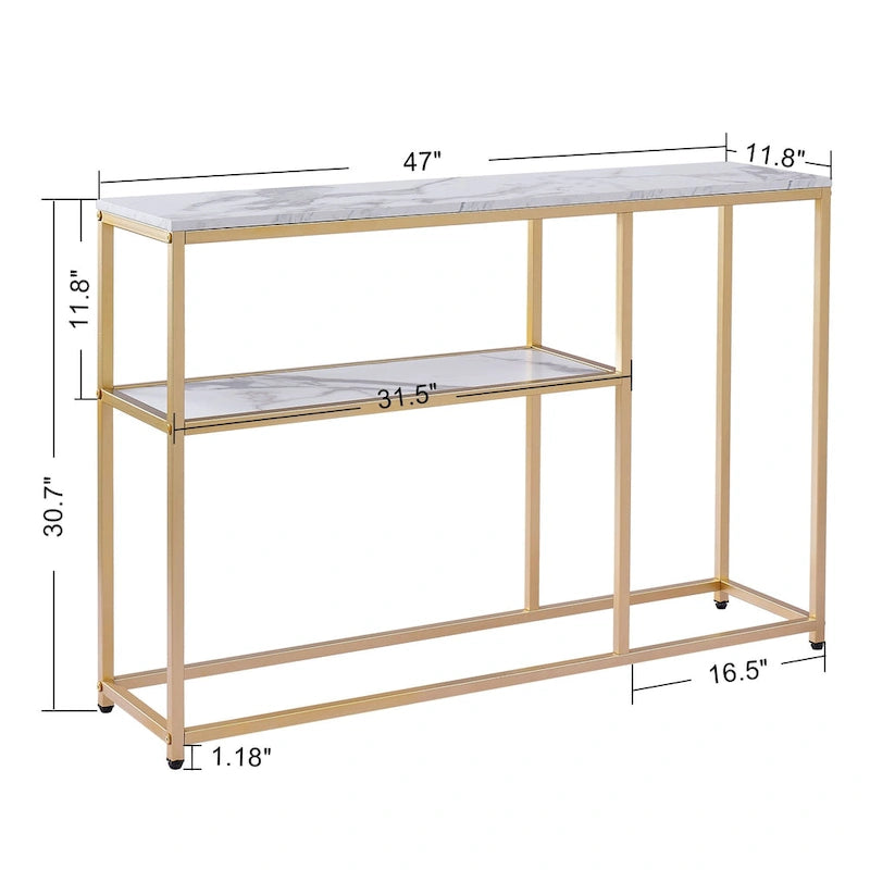 MCombo Console étroite avec étagère de rangement pour salon, MDF Sauge80 - 2,29 m x 3,28 m