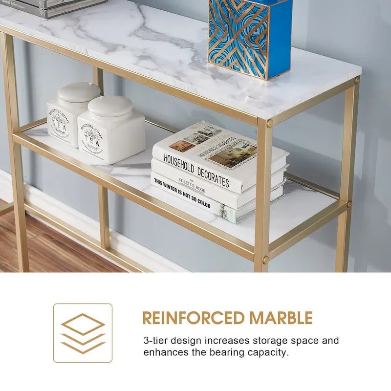 MCombo Console étroite avec étagère de rangement pour salon, MDF Sauge80 - 2,29 m x 3,28 m