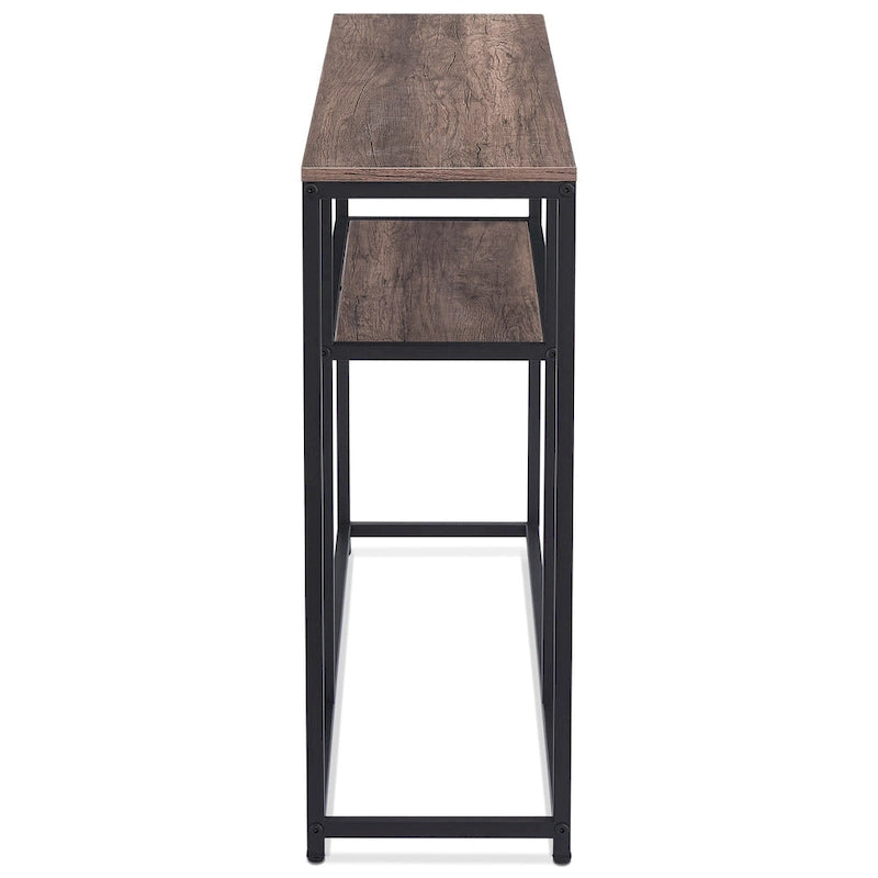 MCombo Console étroite avec étagère de rangement pour salon, MDF Sauge80 - 2,29 m x 3,28 m