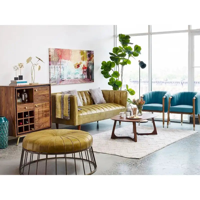 Table basse moderne en noyer massif Aurelle Home Gideon - 42 x 27,5 x 15