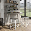 Ensemble table de bar et 2 tabourets Kaylen Modern de Furniture of America, avec piètement en acier