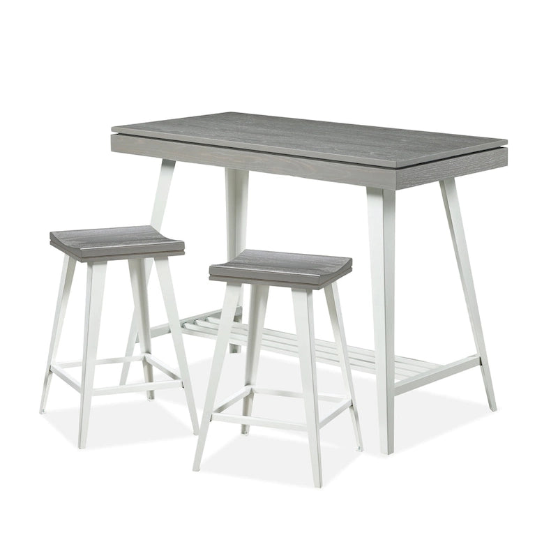 Ensemble table de bar et 2 tabourets Kaylen Modern de Furniture of America, avec piètement en acier