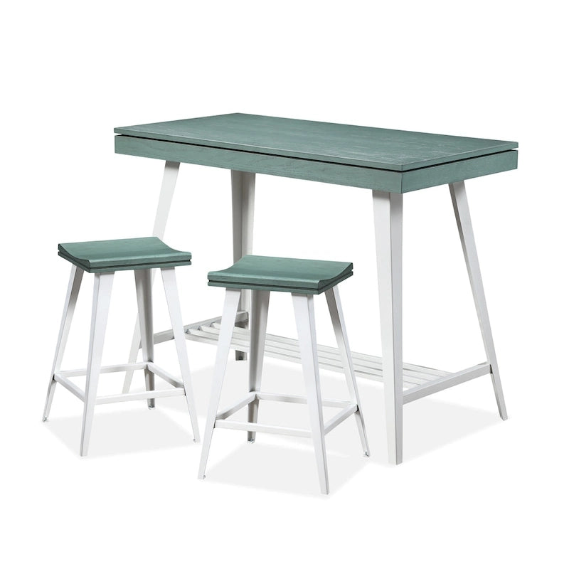 Ensemble table de bar et 2 tabourets Kaylen Modern de Furniture of America, avec piètement en acier