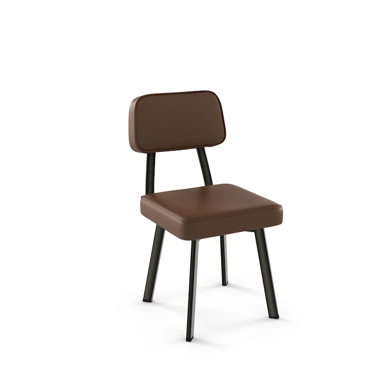 Chaise de salle à manger rembourrée Amisco Clarkson avec pieds en métal