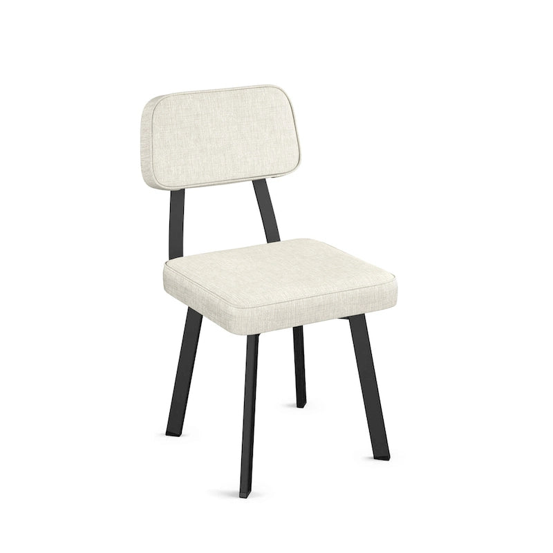 Chaise de salle à manger rembourrée Amisco Clarkson avec pieds en métal