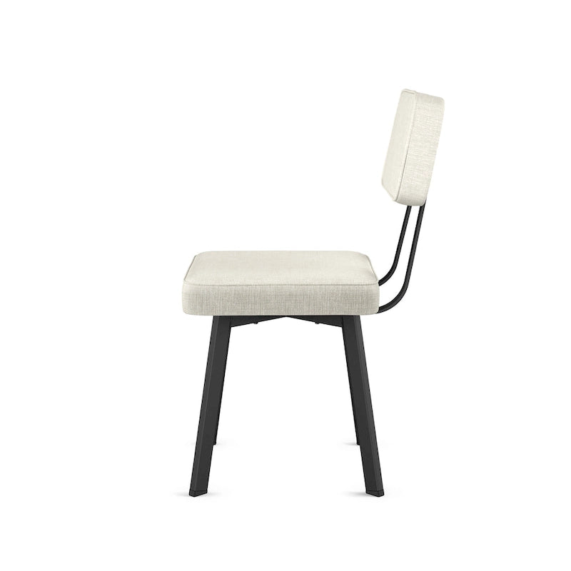 Chaise de salle à manger rembourrée Amisco Clarkson avec pieds en métal