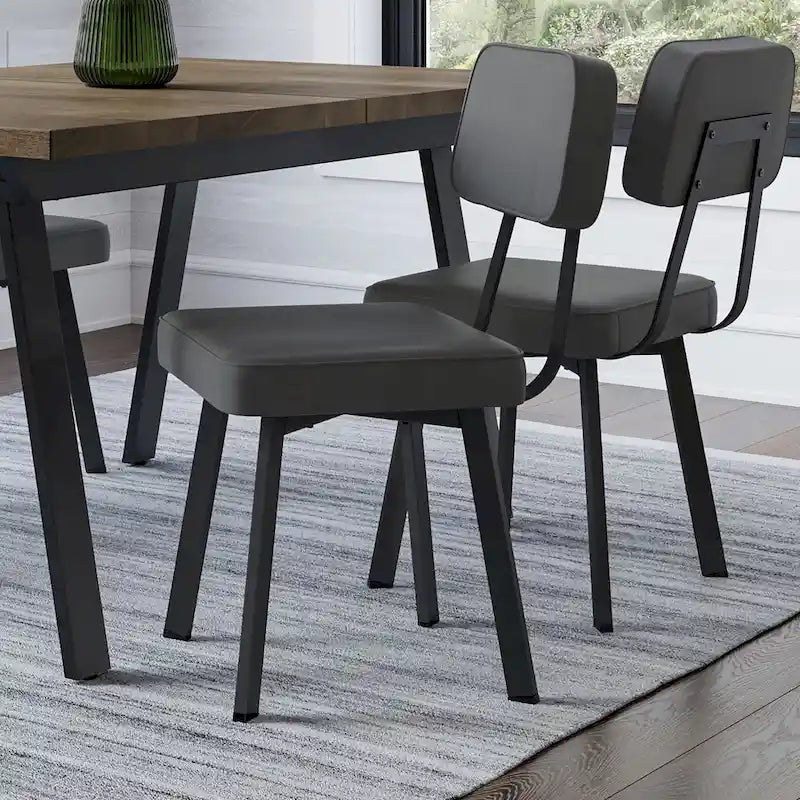 Chaise de salle à manger rembourrée Amisco Clarkson avec pieds en métal