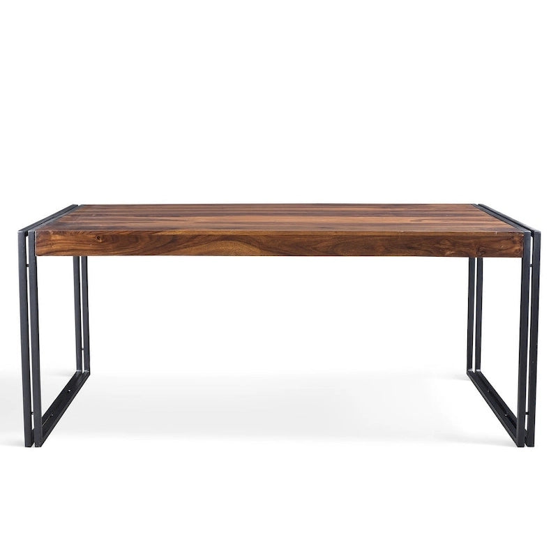 Table à manger artisanale en bois de sesham recyclé Timbergirl (Inde)