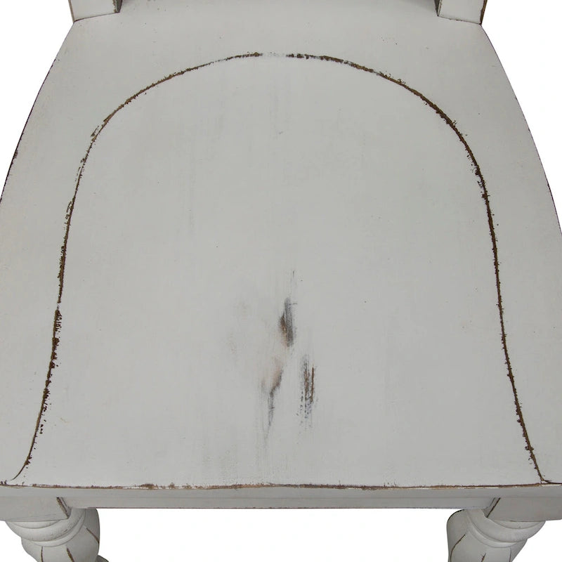 Ensemble de table à pieds 7 pièces Magnolia Manor Antique White Weathered Bark Opt