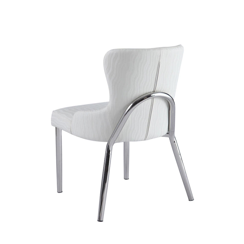 Somette Ema Chaise avec dossier en forme d'ailes, blanches (lot de 2)