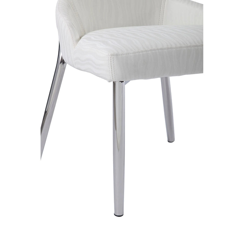 Somette Ema Chaise avec dossier en forme d'ailes, blanches (lot de 2)