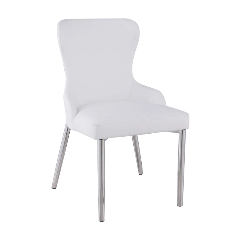 Somette Ema Chaise avec dossier en forme d'ailes, blanches (lot de 2)