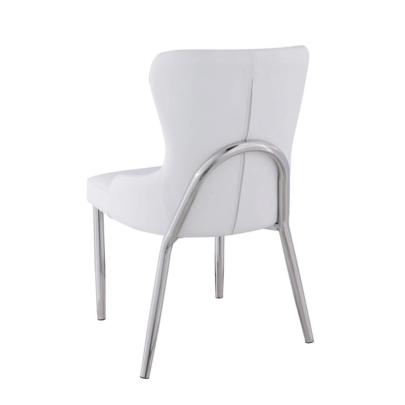 Somette Ema Chaise avec dossier en forme d'ailes, blanches (lot de 2)