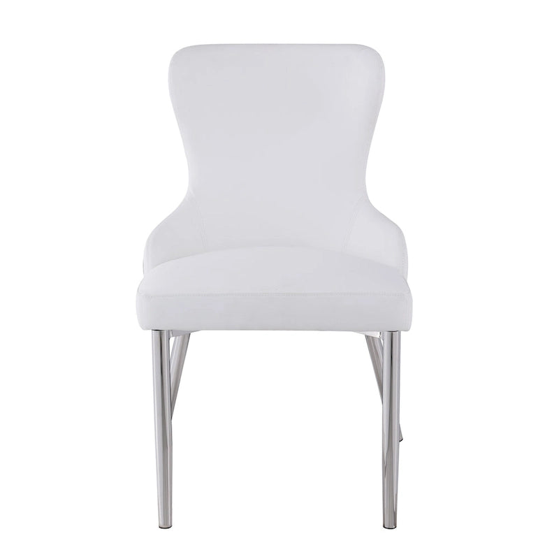 Somette Ema Chaise avec dossier en forme d'ailes, blanches (lot de 2)