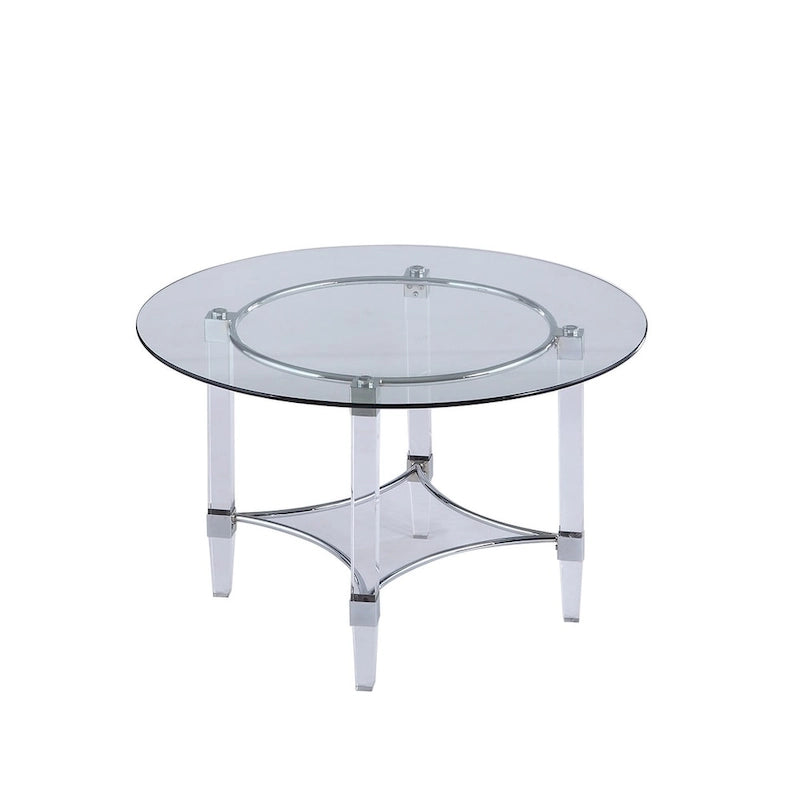 Ensemble de salle à manger Somette 8304 de 5 pièces rond en verre et acrylique