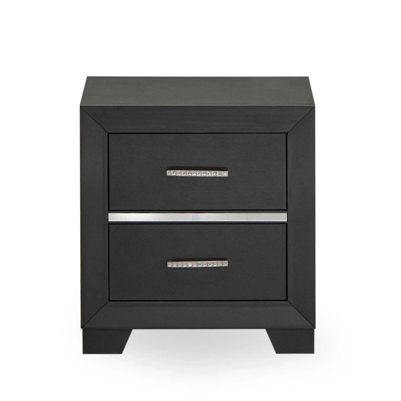 East West Furniture - Ensemble de chambre à coucher Denali Queen Size avec tête de lit rembourrée (Option de pièces)