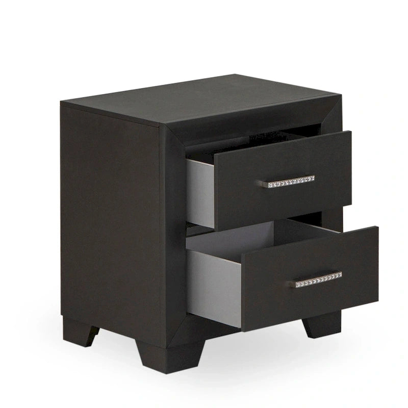 East West Furniture - Ensemble de chambre à coucher Denali Queen Size avec tête de lit rembourrée (Option de pièces)
