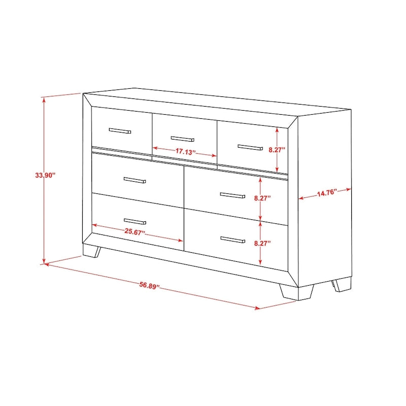 East West Furniture - Ensemble de chambre à coucher Denali Queen Size avec tête de lit rembourrée (Option de pièces)