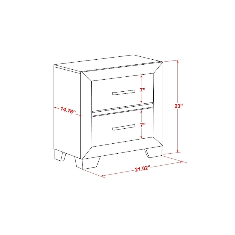 East West Furniture - Ensemble de chambre à coucher Denali Queen Size avec tête de lit rembourrée (Option de pièces)